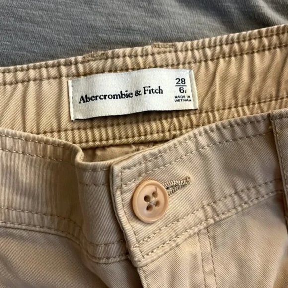 NEW Abercrombie & Fitch Relaxed Utility Pants in Tan - 28 Short - Picture 6 of 10